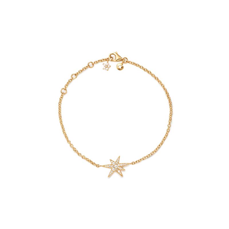 OLE LYNGGAARD COPENHAGEN Funky Stars armbånd i 18 karat guld med 31 diamanter på i alt 0,15ct. TW.VS
