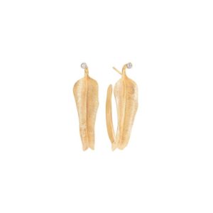 OLE LYNGGAARD COPENHAGEN Leaves 18 kt. guld creoler, lille