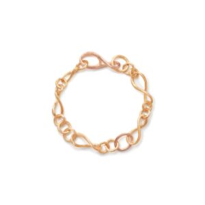 OLE LYNGGAARD COPENHAGEN Love tynd armlænke satineret 18 karat rødguld 2 led rosaguld 18 cm