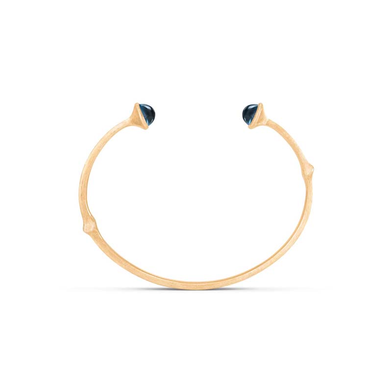 OLE LYNGGAARD COPENHAGEN Nature 18 kt. guld armring med London blå topaz