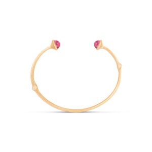 OLE LYNGGAARD COPENHAGEN Nature 18 kt. guld armring med cerise turmalin