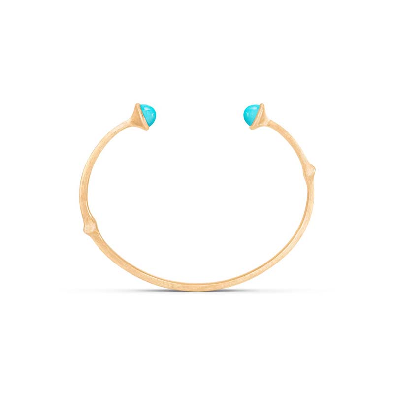 OLE LYNGGAARD COPENHAGEN Nature 18 kt. guld armring med turkis