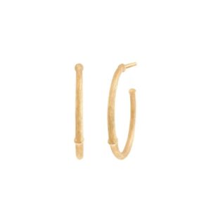 OLE LYNGGAARD COPENHAGEN Nature 18 kt. guld creoler, stor - Ø30