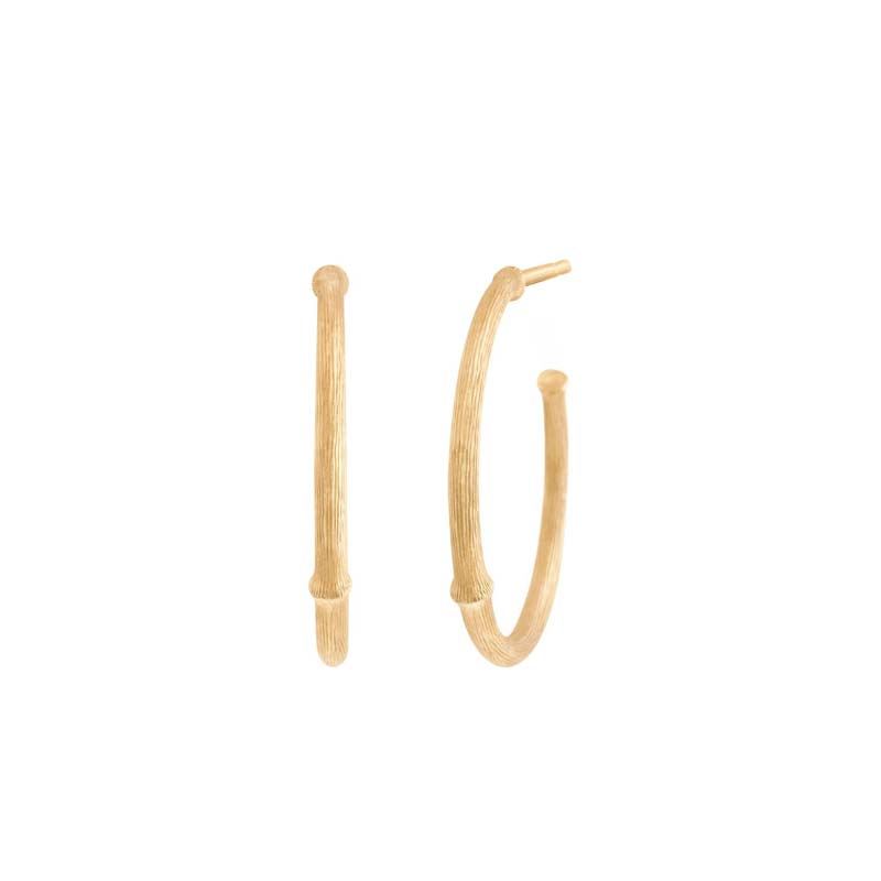 OLE LYNGGAARD COPENHAGEN Nature 18 kt. guld creoler, stor - Ø30