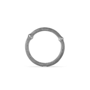 OLE LYNGGAARD COPENHAGEN Nature sort sølv ring, nr. 2
