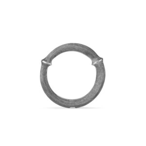 OLE LYNGGAARD COPENHAGEN Nature sort sølv ring, nr. 4