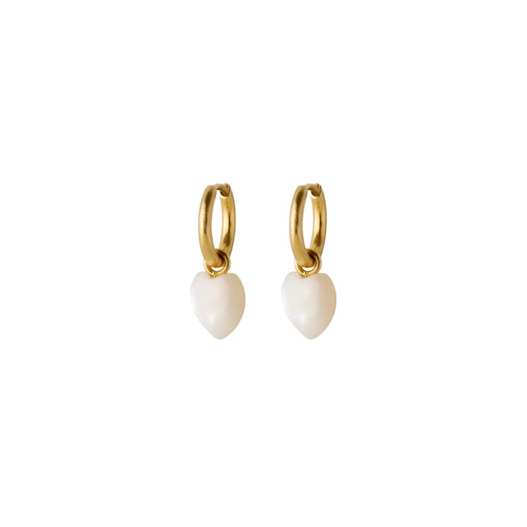 Ocean Heart hoops - forgyldt