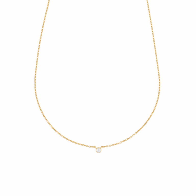 Oda Floating halskæde - forgyldt