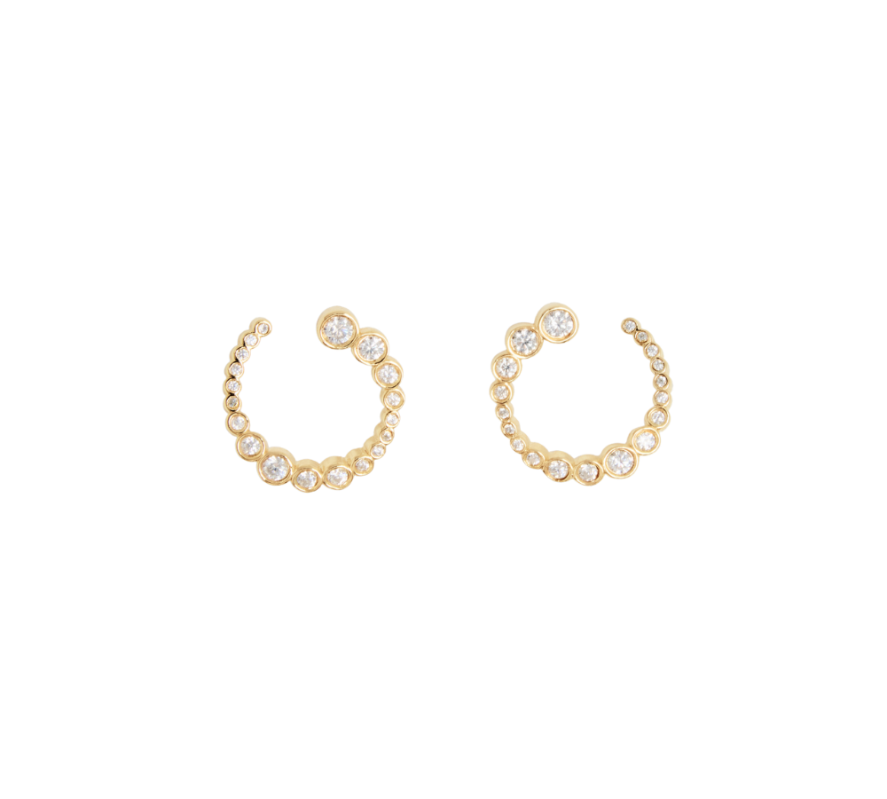 Odette Spiral ørestikker - forgyldt