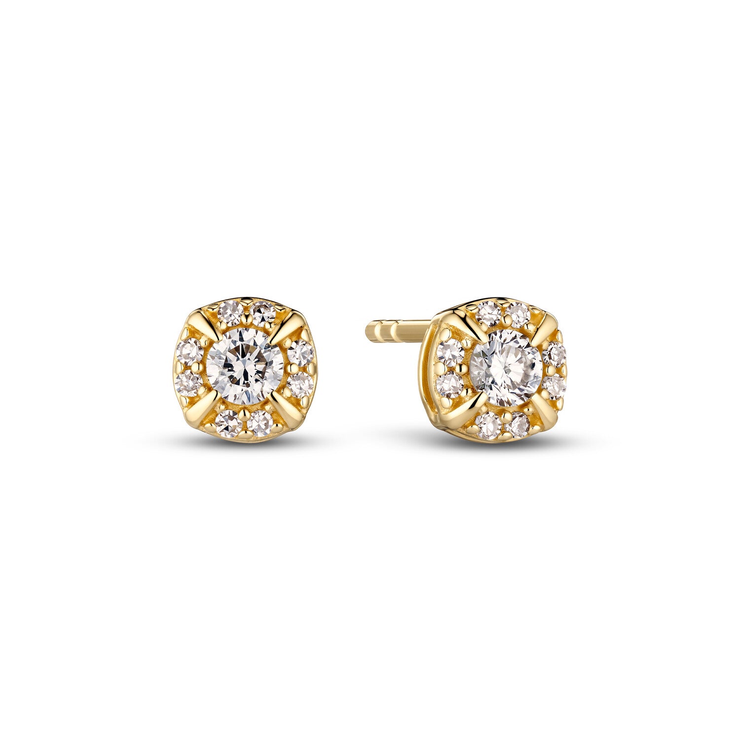Øreringe Rome - 14 kt. guld el. hvidguld 0.17 ct TW G-H VS lab-grown diamanter
