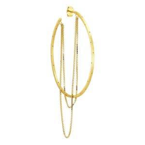 Orbis Chain ørering, stor - forgyldt