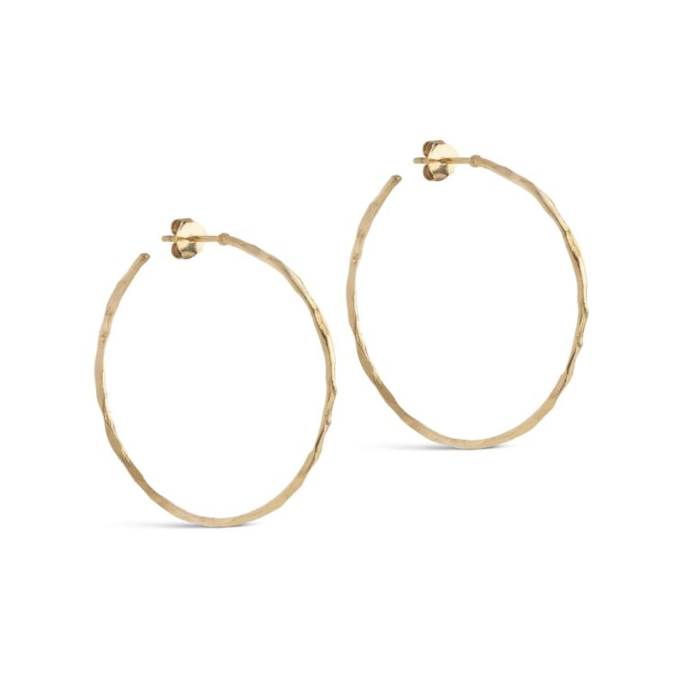 Organic Arena hoops, Large - forgyldt