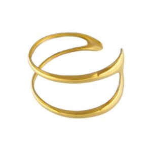 Passion Open Cuff armbånd - forgyldt