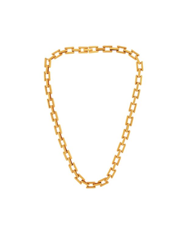 Passion Square kædehalskæde - forgyldt