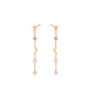 Pastel Dream Earchains 45 Mm | Forgyldt Fra Pernille Corydon