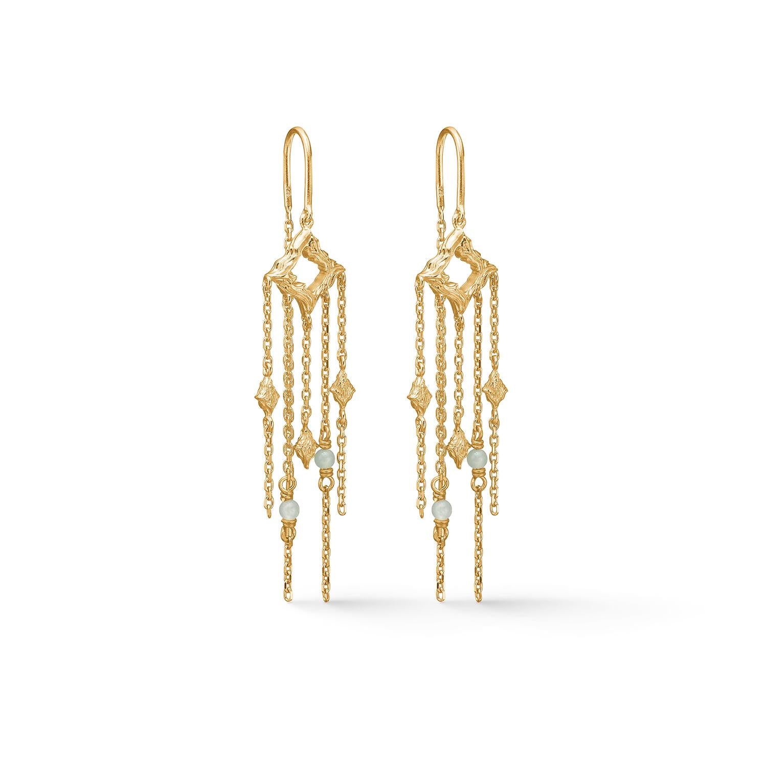 Peak hængeøreringe - forgyldt