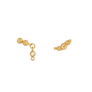 Pendulum øreringe - forgyldt