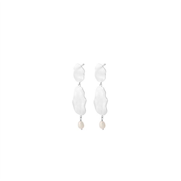 Pernille Corydon - Drift øreringe i sølv med perler
