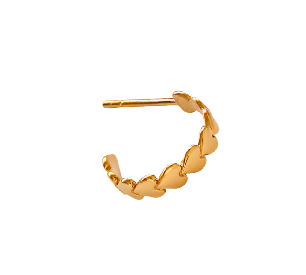 Petit Love Heart creol - forgyldt