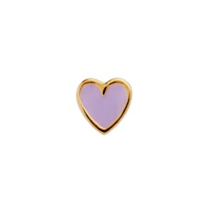 Petit Love Heart ørestikker - Purple Sorbet/forgyldt