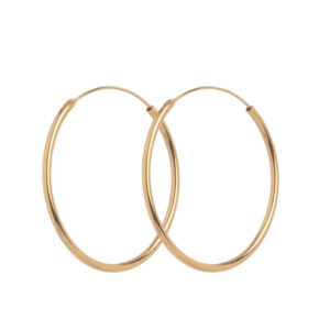 Plain Hoops øreringe - Forgyldt