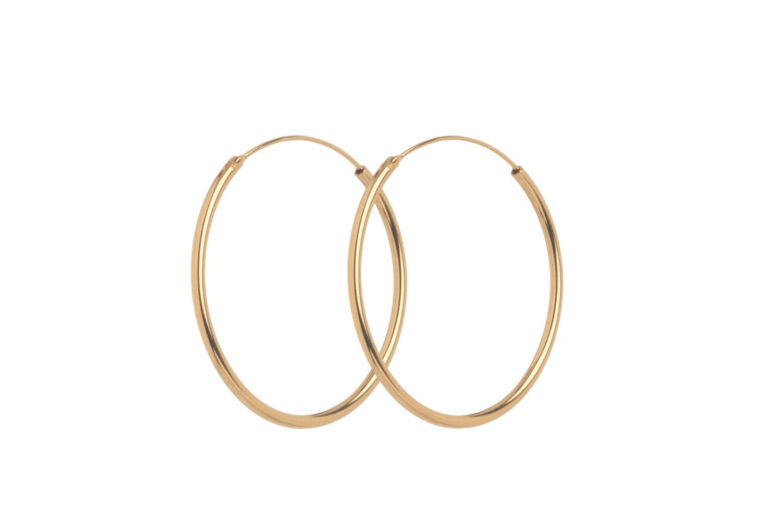Plain Hoops øreringe - Forgyldt