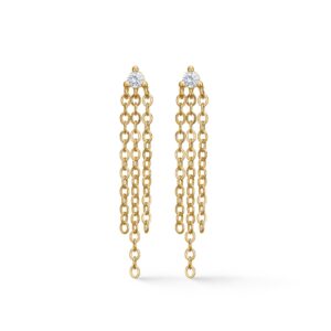 Ripple hængeøreringe - forgyldt