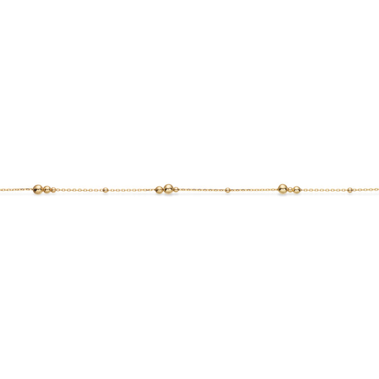 Scrouples Armbånd kugler 17+2cm i 8 karat guld