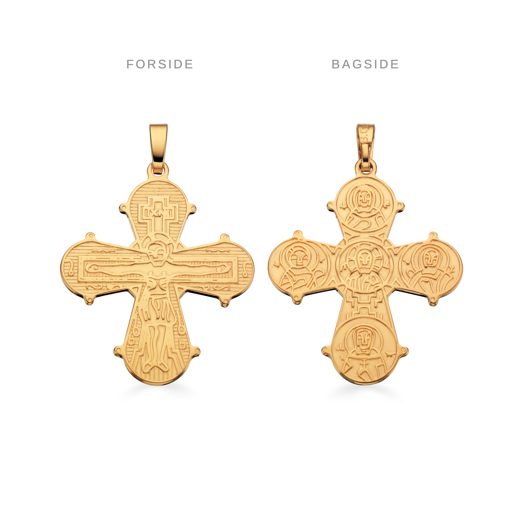 Scrouples Dagmarkors i 14kt guld 21x19 mm