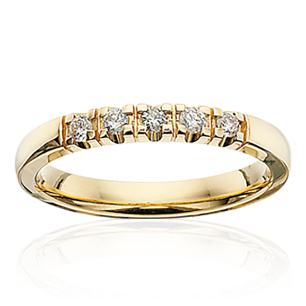 Scrouples Grace Alliance 14 Karat Guld Ring med Diamanter 0,15 Carat W/SI
