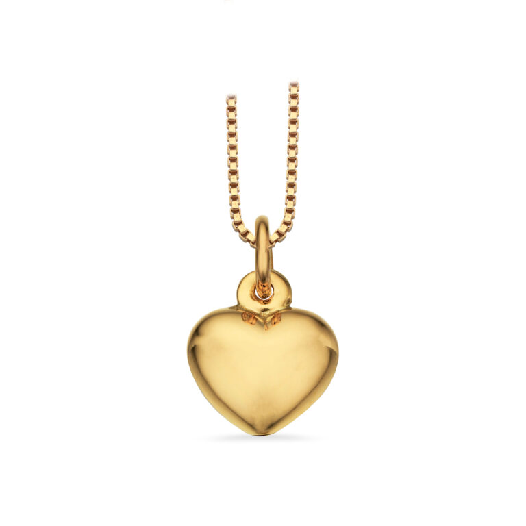 Scrouples Hjertevedhæng i 14kt guld - 8x9mm (uden kæde)
