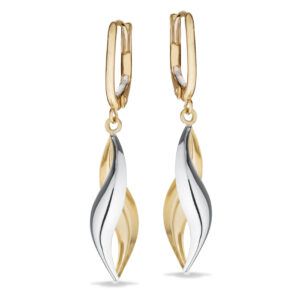 Scrouples Ørebøjler i 8 karat rød- og hvidguld