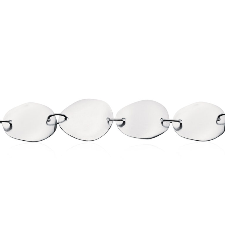 Scrouples armbånd i sølv med ovale plader