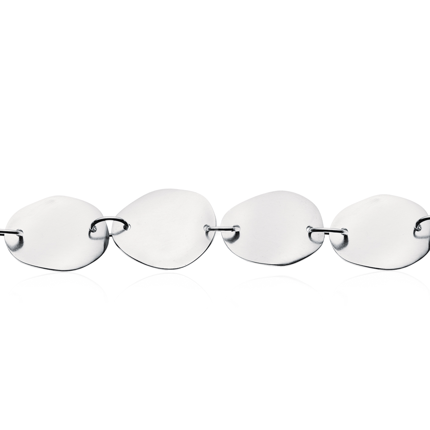 Scrouples armbånd i sølv med ovale plader