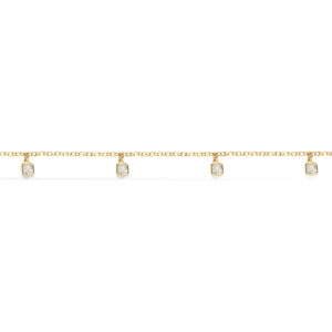 Scrouples armbånd med cubic zirkonia i forgyldt 17+2cm