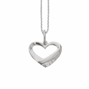 Scrouples halskæde i hvidguld 14 kt med 0,025 ct brillant w/si