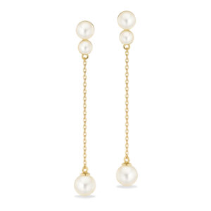 Scrouples øreringe ferskvandsperle i 9 karat guld.