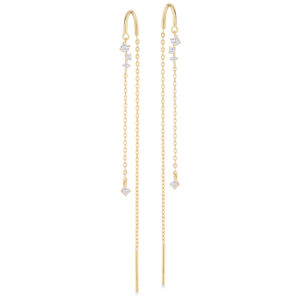 Scrouples øreringe i 8 karat guld med cubic zirkonia