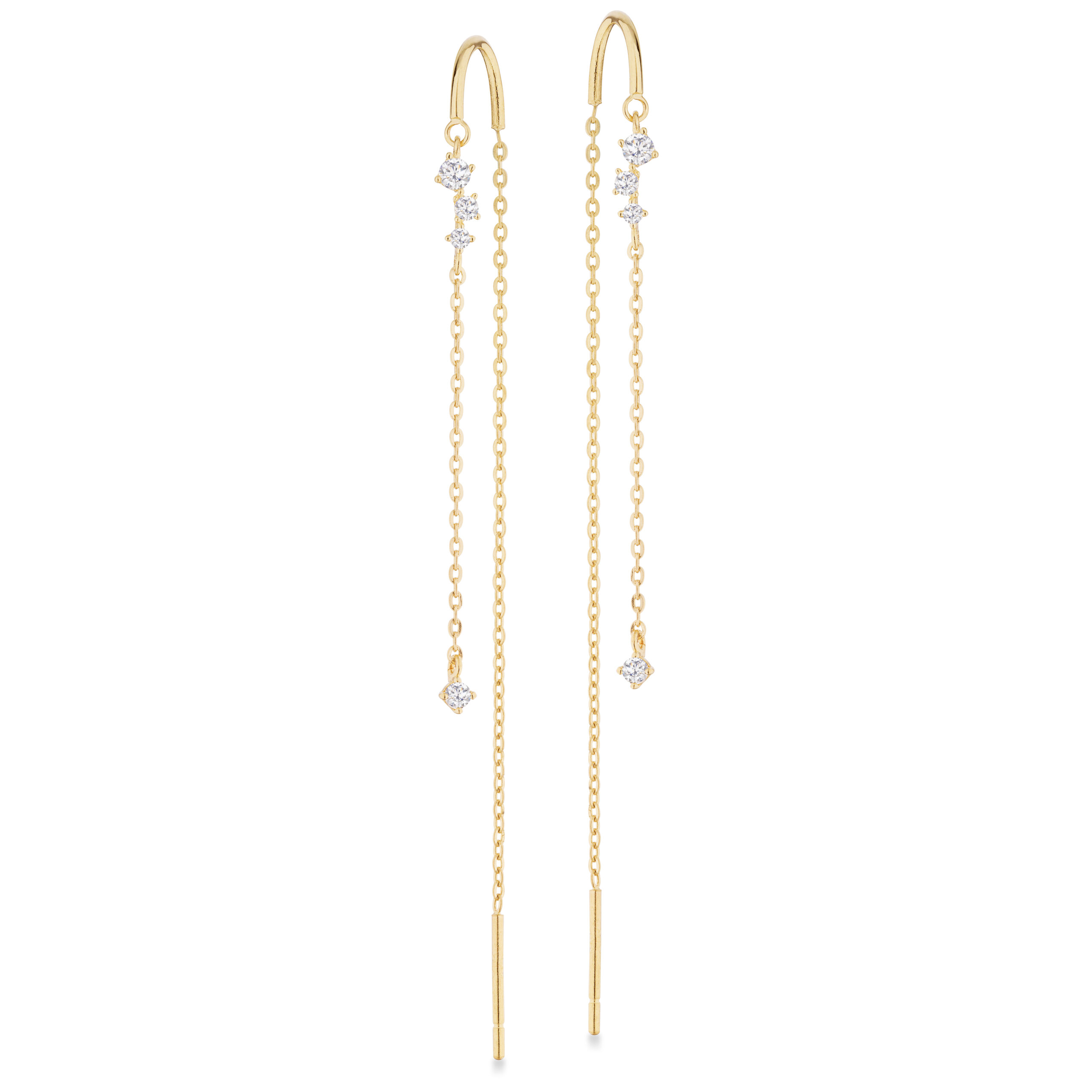 Scrouples øreringe i 8 karat guld med cubic zirkonia