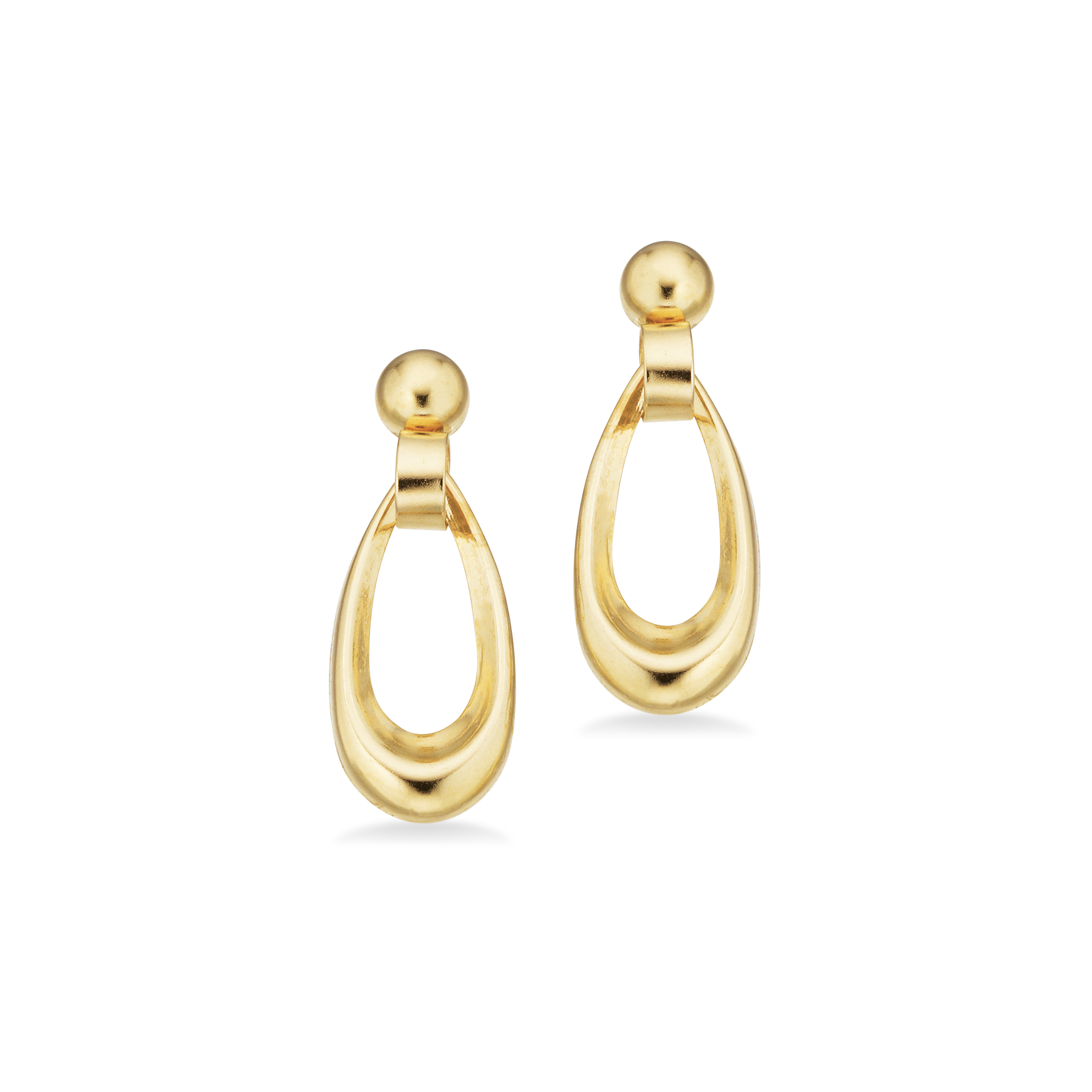 Scrouples ovale øreringe i 8 kt guld