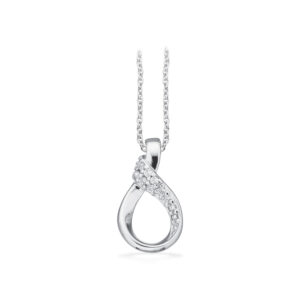 Scrouples vedhæng cubic zirkonia i sølv med kæde