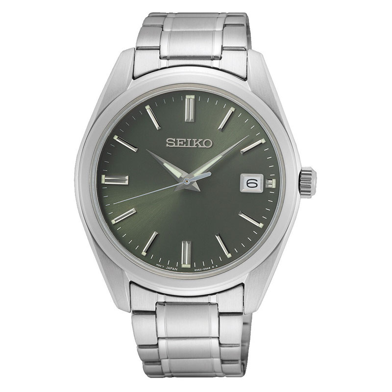 Seiko Quartz i stål med lænke Ø40
