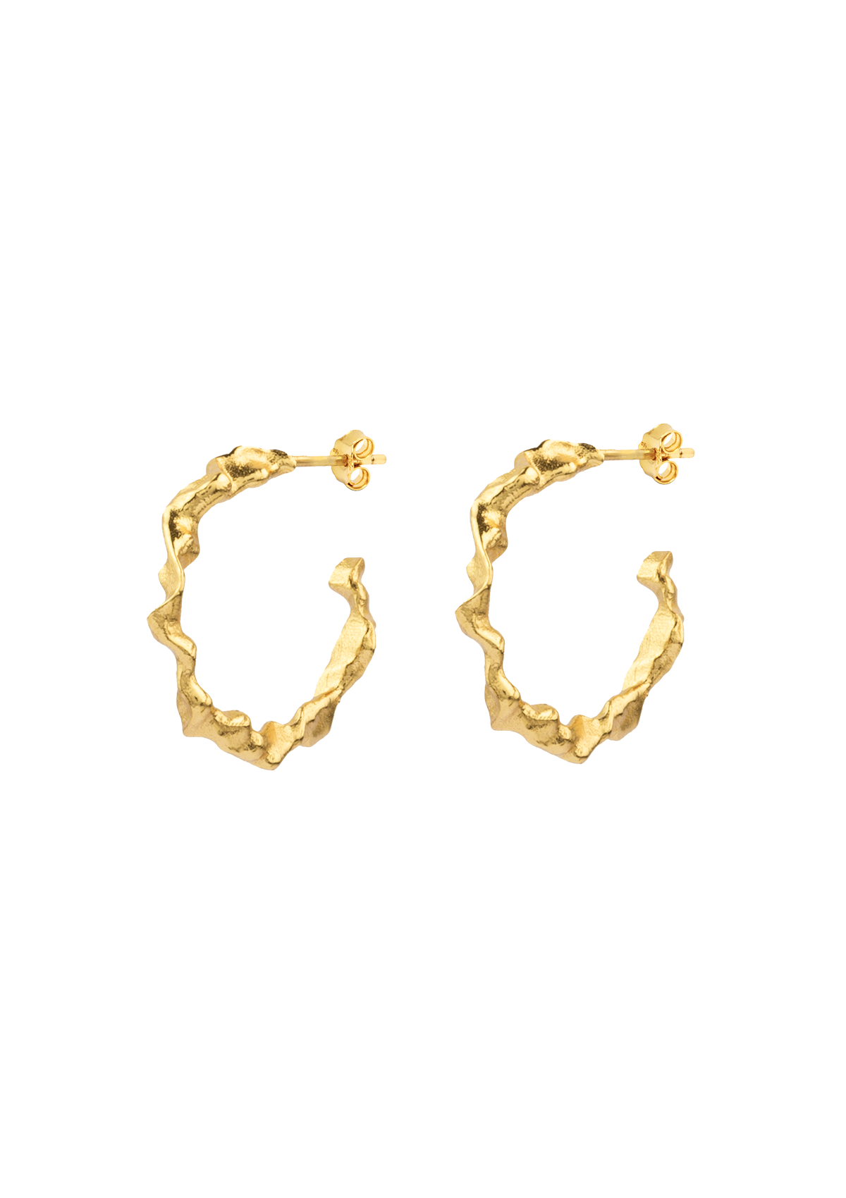 Shaman hoop øreringe L - forgyldt