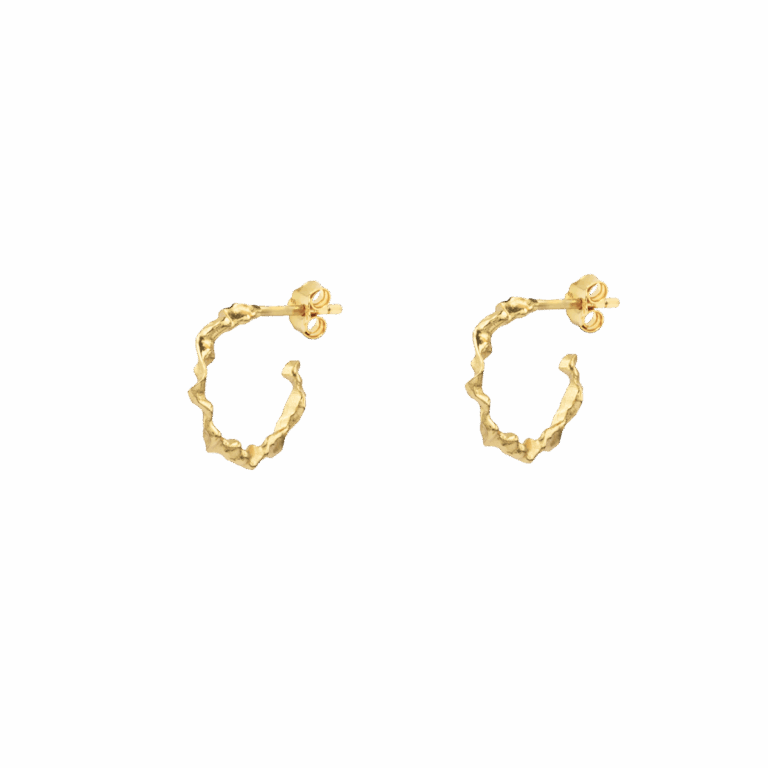Shaman hoop øreringe s - forgyldt