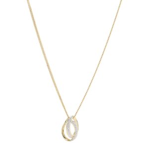 Siersbøl 14kt. vedhæng med diamant. Inkl. forgyldt kæde