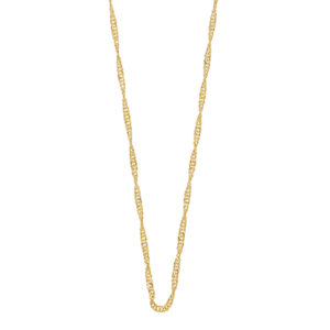 Siersbøl 9kt. guldkæde singapore