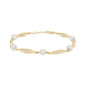 Siersbøl Bur & Perle armbånd 8 kt guld, 18+2 cm