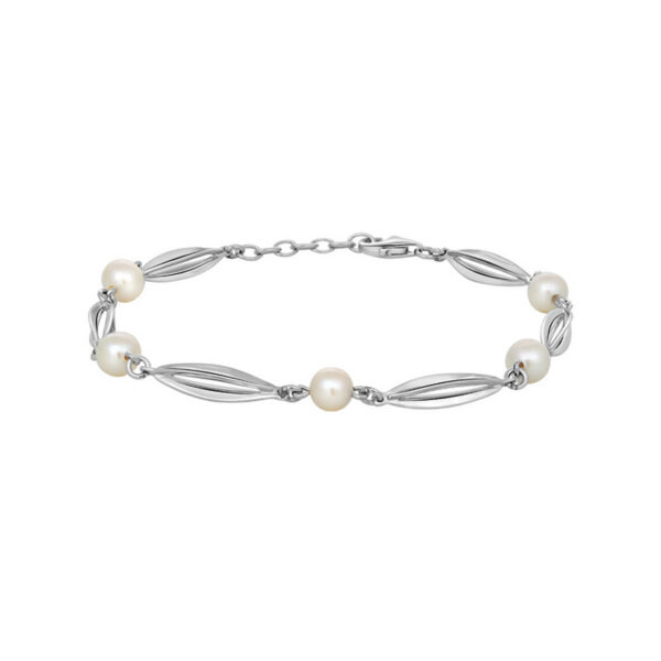 Siersbøl Bur & Perle armbånd Sølv Rhodineret, 18+2 cm