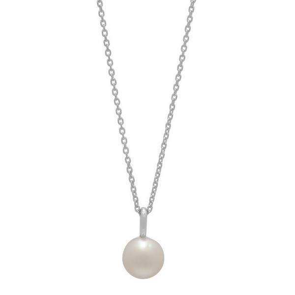 Siersbøl - Perle vedhæng i sølv med 8,6 mm. perle incl. kæde