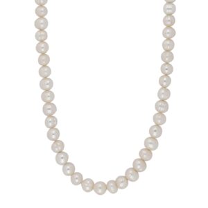 Siersbøl ferskvandsperlekæde forgyldt lås. Perle Ø8mm